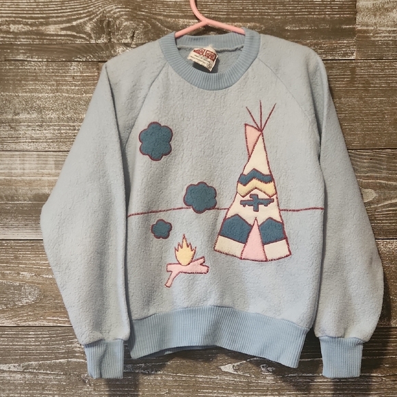 Great Gear Other - Vintage Light Blue Kids Teepee Sweatshirt